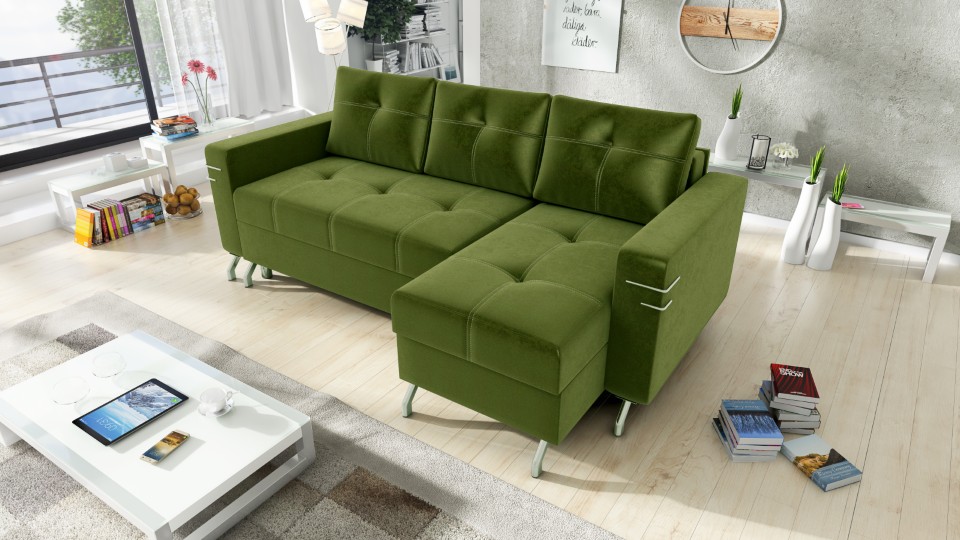 Produktové foto Rozkládací sedací souprava STRAKOŠ TOP 90 s úložným prostorem, rozkládací na spaní