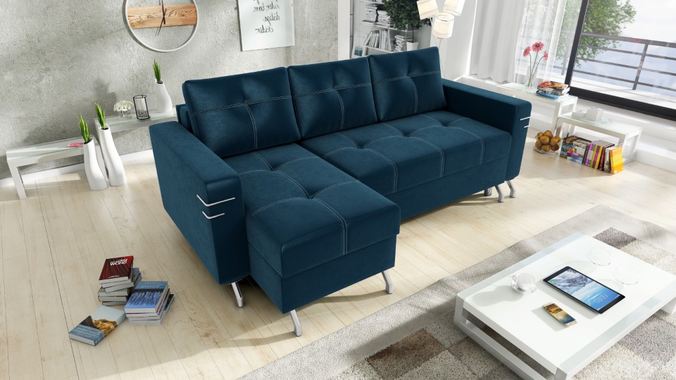 Produktové foto Rozkládací sedací souprava STRAKOŠ TOP 90 s úložným prostorem, rozkládací na spaní