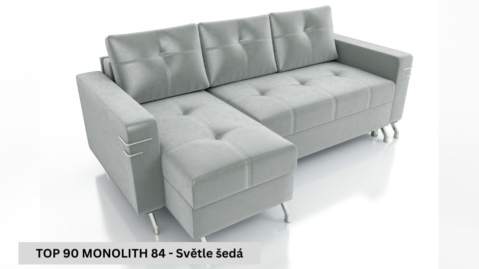 Produktové foto Rozkládací sedací souprava STRAKOŠ TOP 90 s úložným prostorem, rozkládací na spaní