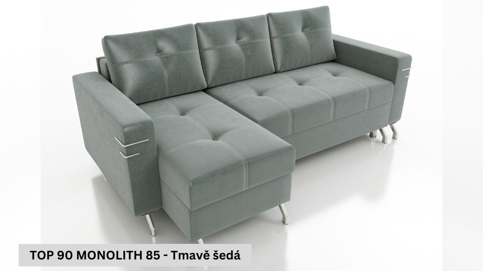 Produktové foto Rozkládací sedací souprava STRAKOŠ TOP 90 s úložným prostorem, rozkládací na spaní