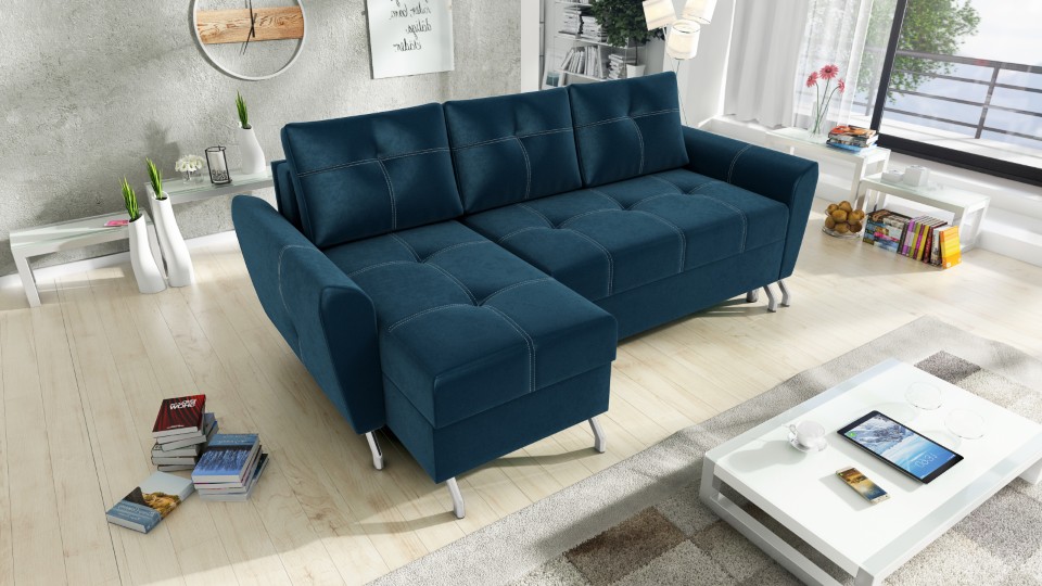 Produktové foto Rozkládací sedací souprava STRAKOŠ TOP 91 s úložným prostorem, rozkládací na spaní