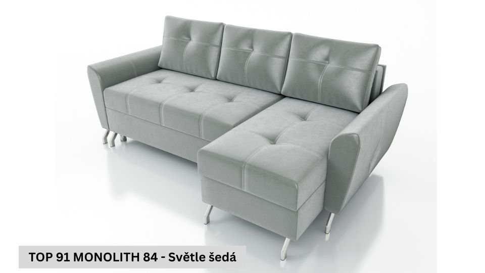 Produktové foto Rozkládací sedací souprava STRAKOŠ TOP 91 s úložným prostorem, rozkládací na spaní