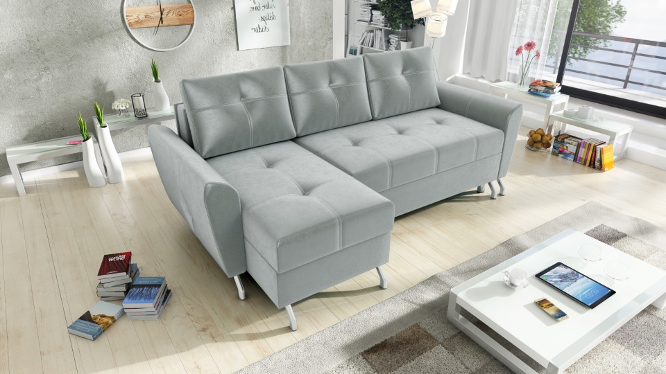 Produktové foto Rozkládací sedací souprava STRAKOŠ TOP 91 s úložným prostorem, rozkládací na spaní