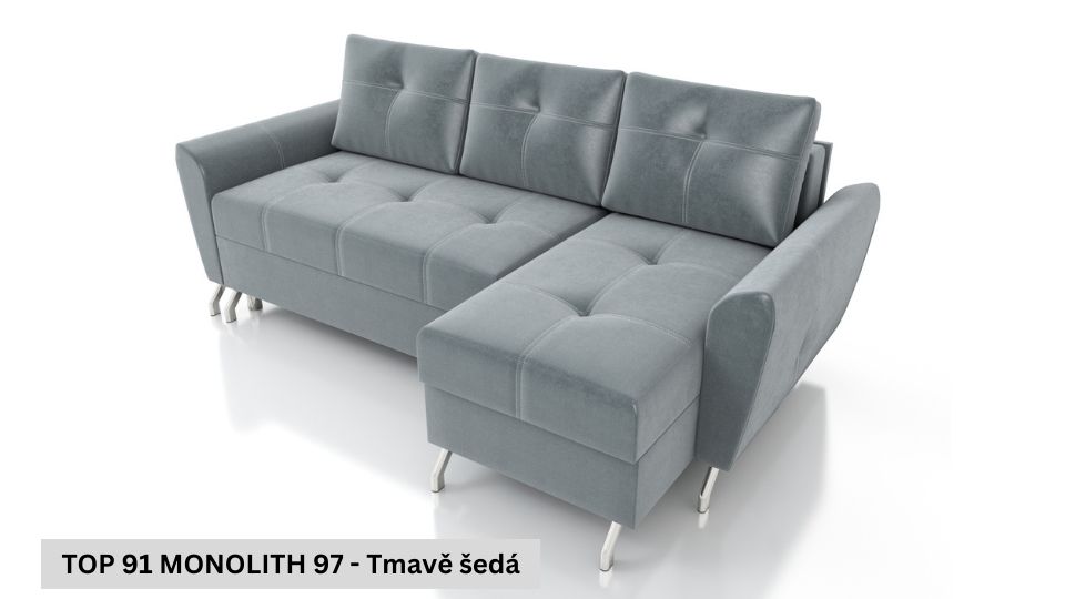 Produktové foto Rozkládací sedací souprava STRAKOŠ TOP 91 s úložným prostorem, rozkládací na spaní