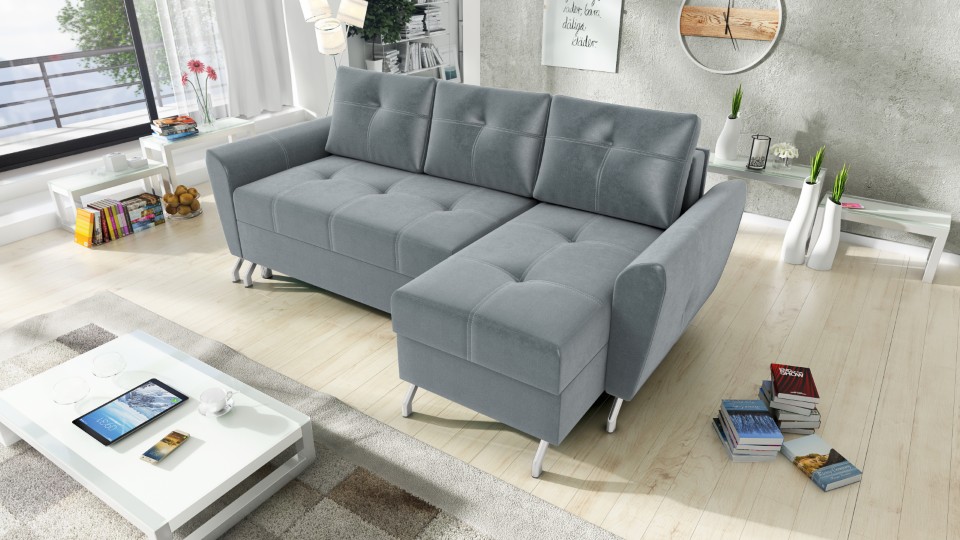 Produktové foto Rozkládací sedací souprava STRAKOŠ TOP 91 s úložným prostorem, rozkládací na spaní