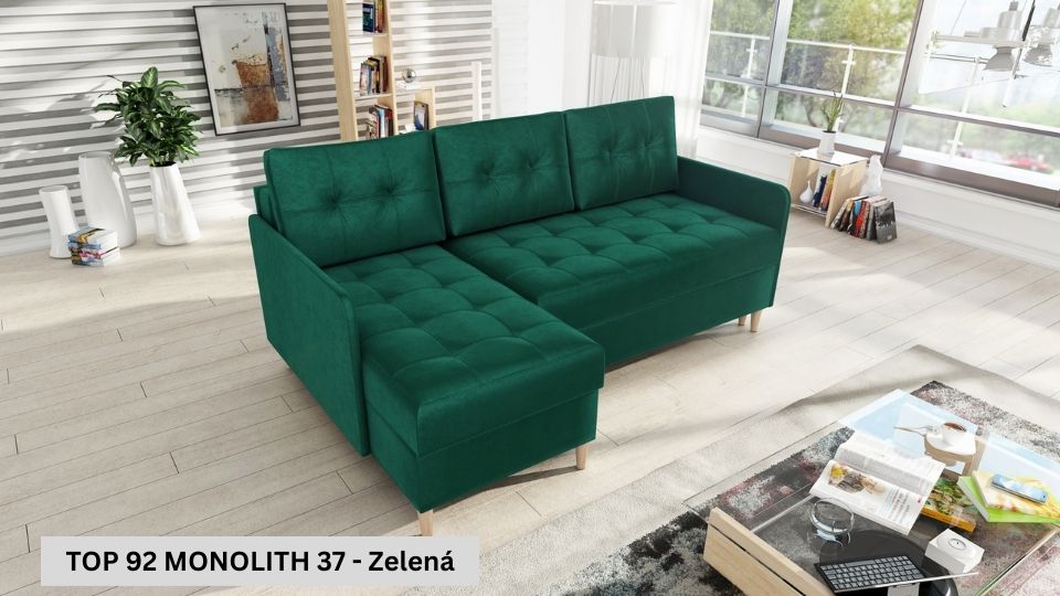 Produktové foto Rozkládací sedací souprava STRAKOŠ TOP 92 s úložným prostorem, rozkládací na spaní