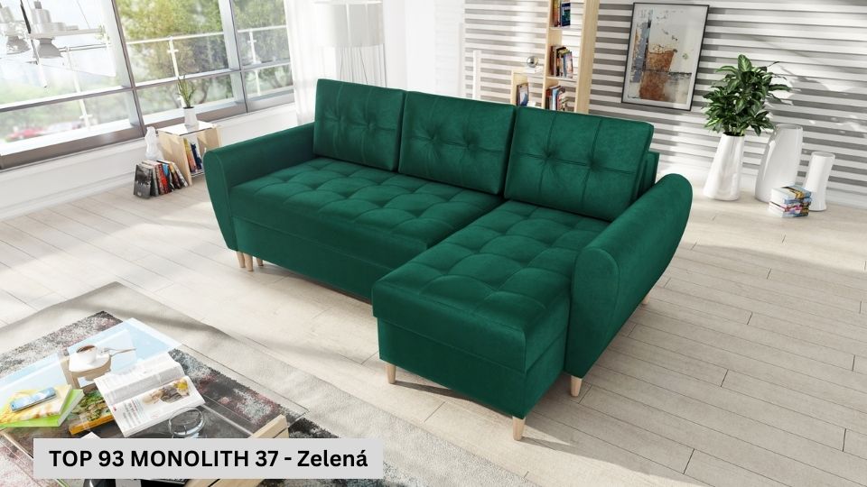 Produktové foto Rozkládací sedací souprava STRAKOŠ TOP 93 s úložným prostorem, rozkládací na spaní