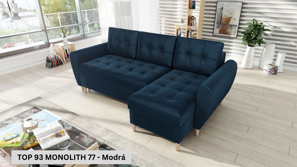 Produktové foto Rozkládací sedací souprava STRAKOŠ TOP 93 s úložným prostorem, rozkládací na spaní