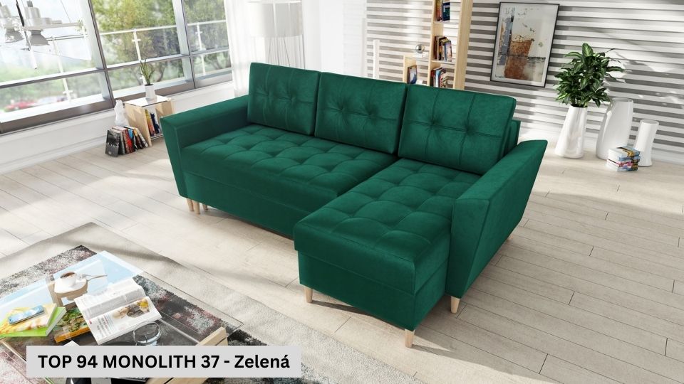 Produktové foto Rozkládací sedací souprava STRAKOŠ TOP 94 s úložným prostorem, rozkládací na spaní