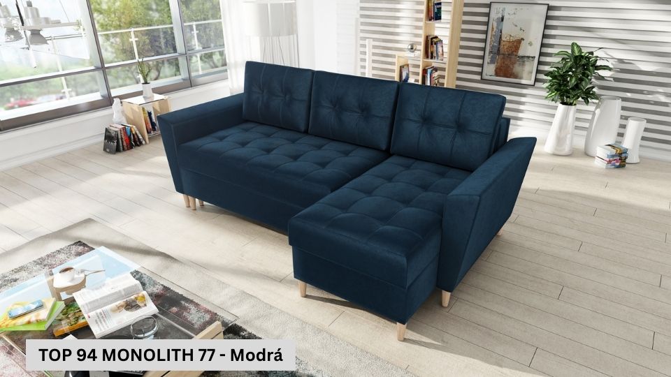 Produktové foto Rozkládací sedací souprava STRAKOŠ TOP 94 s úložným prostorem, rozkládací na spaní