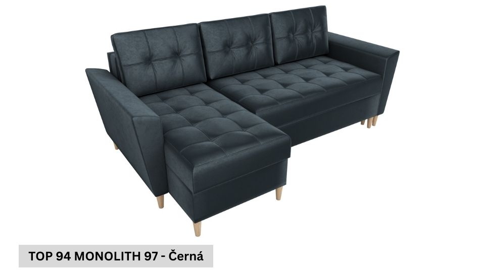 Produktové foto Rozkládací sedací souprava STRAKOŠ TOP 94 s úložným prostorem, rozkládací na spaní