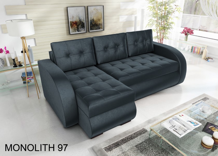 Produktové foto Rozkládací sedací souprava STRAKOŠ TOP 95 s úložným prostorem, rozkládací na spaní