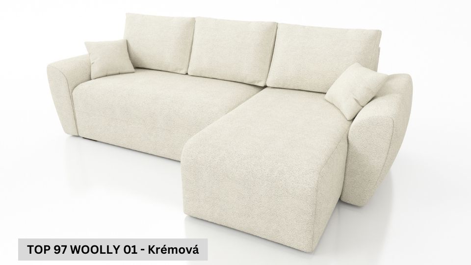 Produktové foto Rozkládací sedací souprava STRAKOŠ TOP 97 s úložným prostorem, rozkládací na spaní