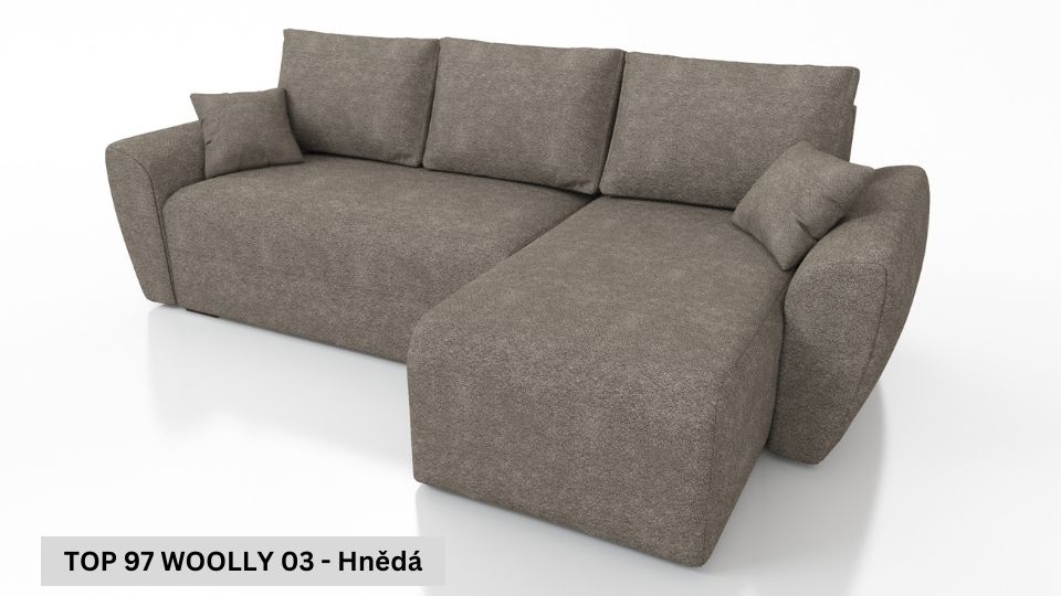 Produktové foto Rozkládací sedací souprava STRAKOŠ TOP 97 s úložným prostorem, rozkládací na spaní