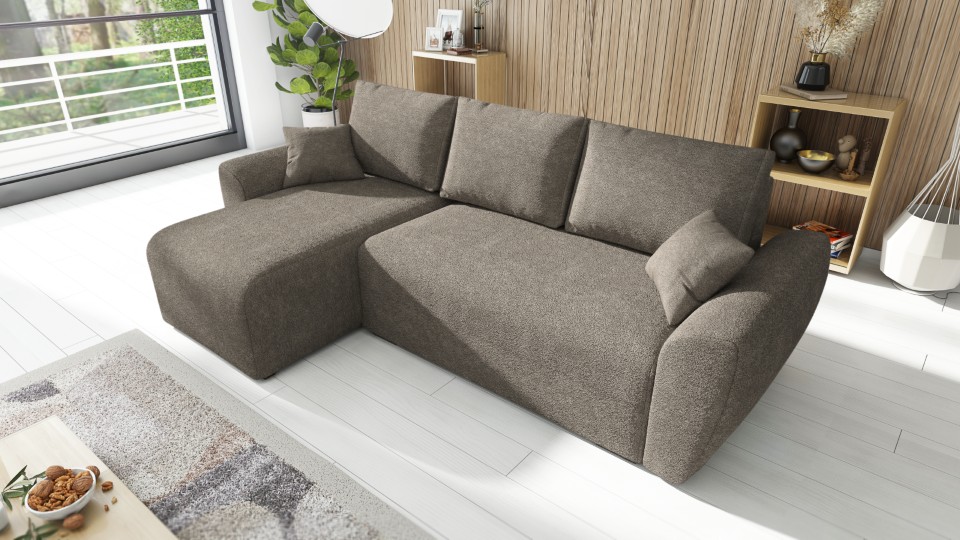 Produktové foto Rozkládací sedací souprava STRAKOŠ TOP 97 s úložným prostorem, rozkládací na spaní