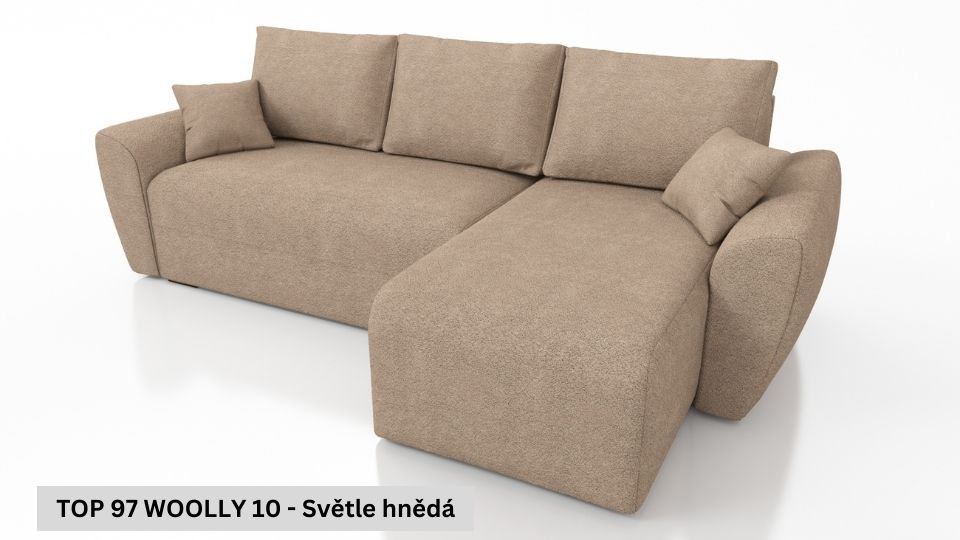 Produktové foto Rozkládací sedací souprava STRAKOŠ TOP 97 s úložným prostorem, rozkládací na spaní