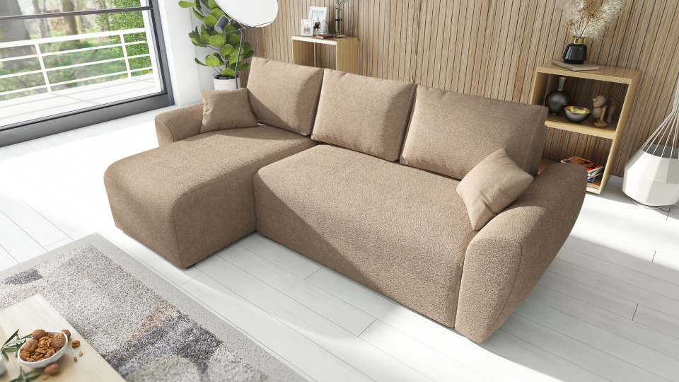 Produktové foto Rozkládací sedací souprava STRAKOŠ TOP 97 s úložným prostorem, rozkládací na spaní