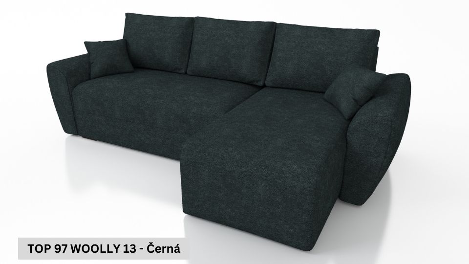 Produktové foto Rozkládací sedací souprava STRAKOŠ TOP 97 s úložným prostorem, rozkládací na spaní