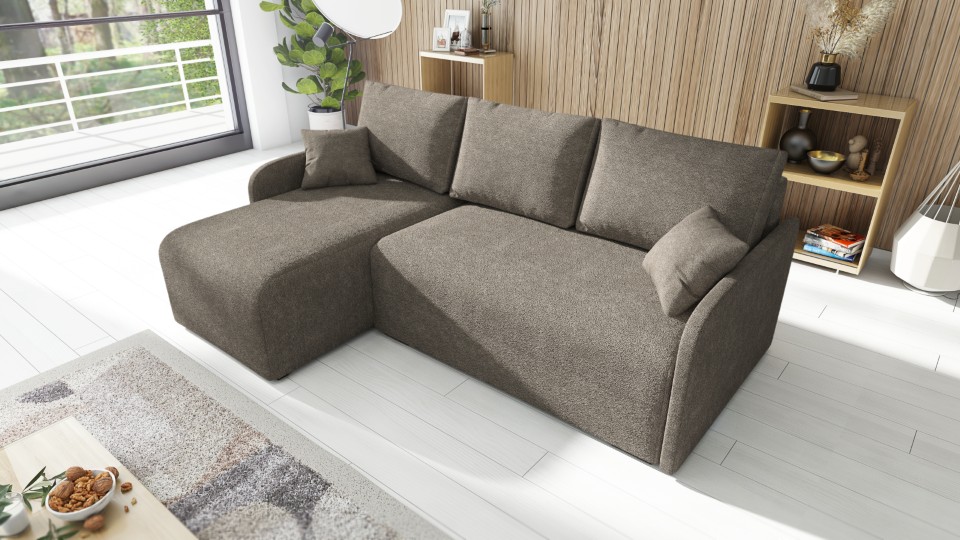 Produktové foto Rozkládací sedací souprava STRAKOŠ TOP 98 s úložným prostorem, rozkládací na spaní