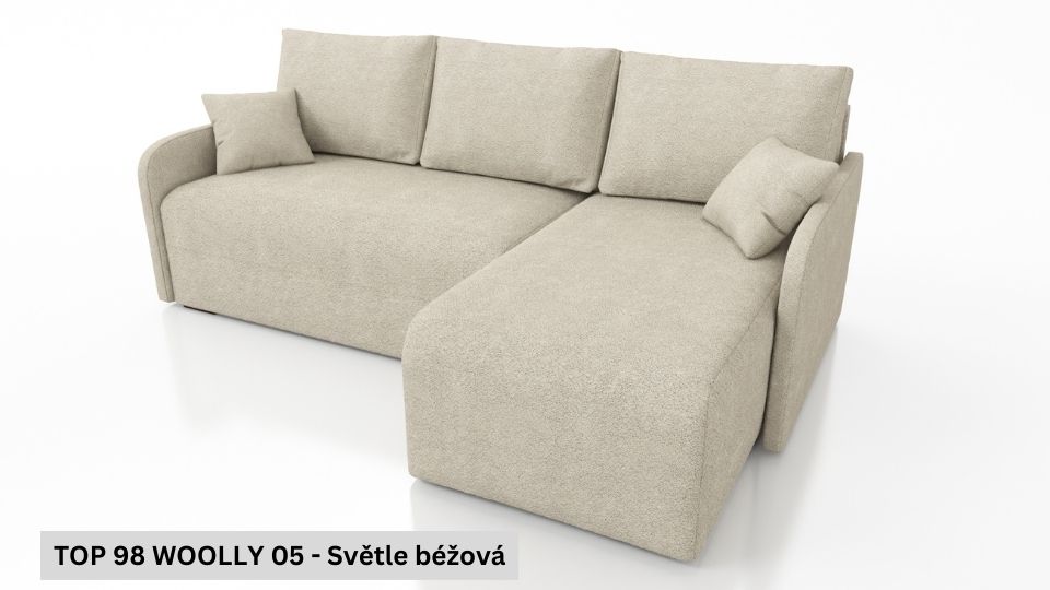 Produktové foto Rozkládací sedací souprava STRAKOŠ TOP 98 s úložným prostorem, rozkládací na spaní