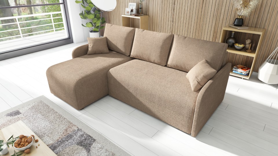 Produktové foto Rozkládací sedací souprava STRAKOŠ TOP 98 s úložným prostorem, rozkládací na spaní