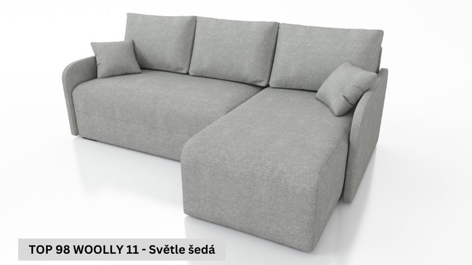 Produktové foto Rozkládací sedací souprava STRAKOŠ TOP 98 s úložným prostorem, rozkládací na spaní