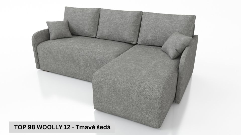 Produktové foto Rozkládací sedací souprava STRAKOŠ TOP 98 s úložným prostorem, rozkládací na spaní