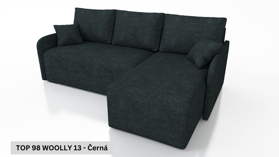 Produktové foto Rozkládací sedací souprava STRAKOŠ TOP 98 s úložným prostorem, rozkládací na spaní