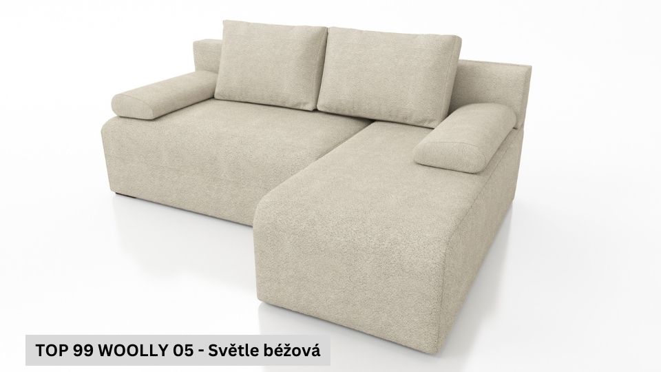 Produktové foto Rozkládací sedací souprava STRAKOŠ TOP 99 s úložným prostorem, rozkládací na spaní