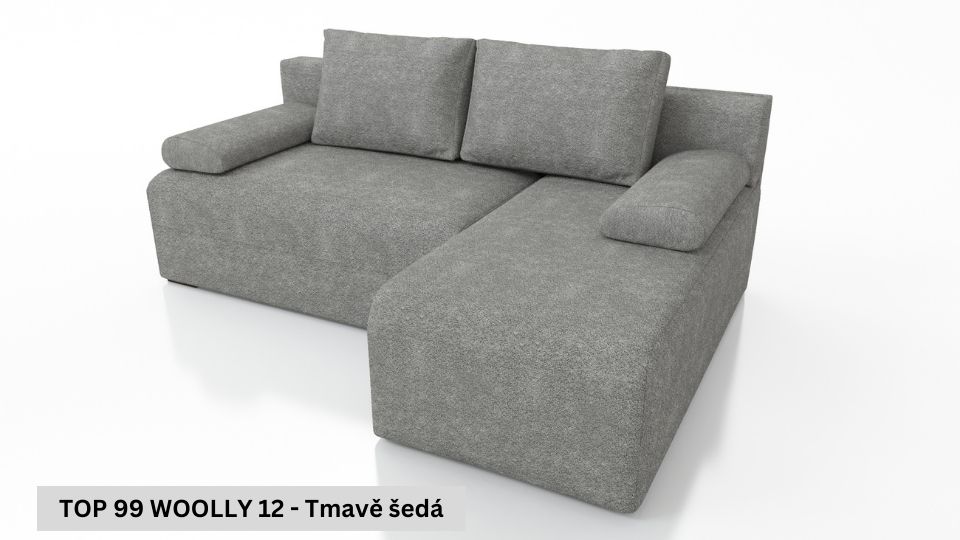 Produktové foto Rozkládací sedací souprava STRAKOŠ TOP 99 s úložným prostorem, rozkládací na spaní