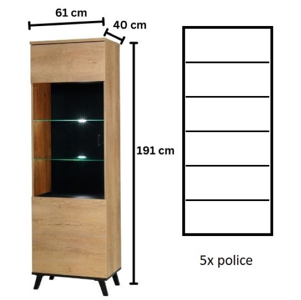 Produktové foto Vitrína STRAKOŠ JO-N 2