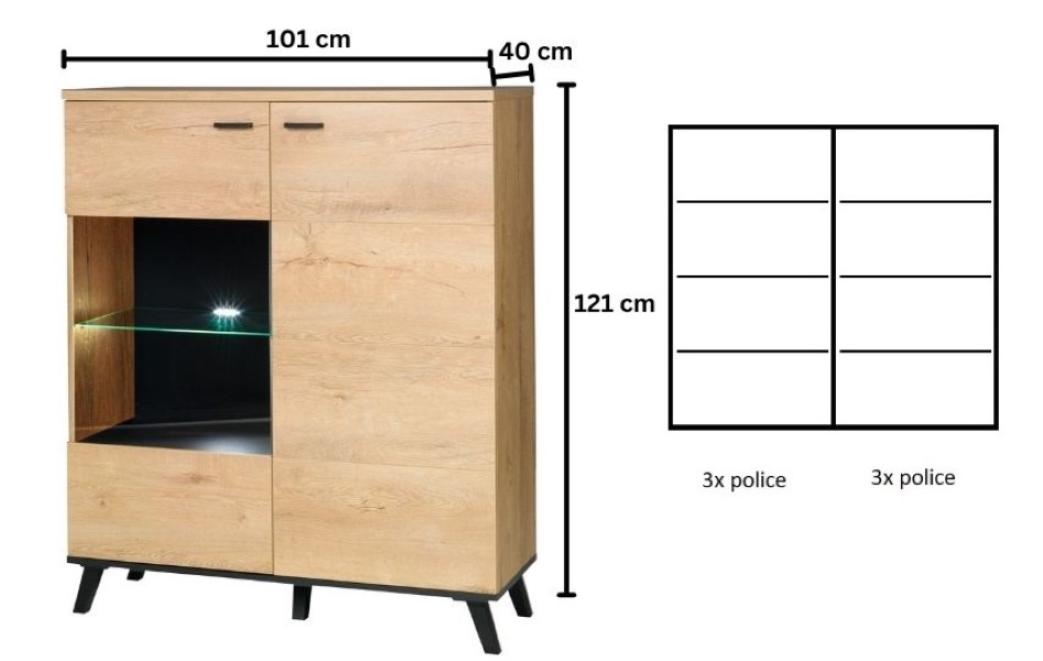 Produktové foto Komoda STRAKOŠ JO-N 4