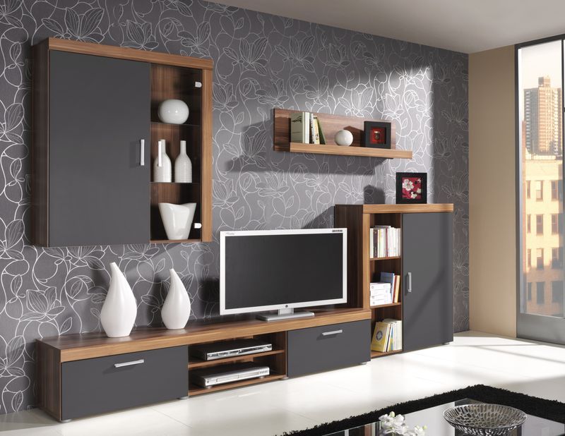 Obývací stěna STRAKOŠ S-01 grafit