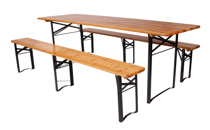 Levně Pivní set STRAKOŠ 220 x 50 cm - WOODY