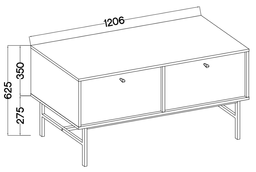 Produktové foto TV stolek STRAKOŠ 302 TOK 3 RTV 2K