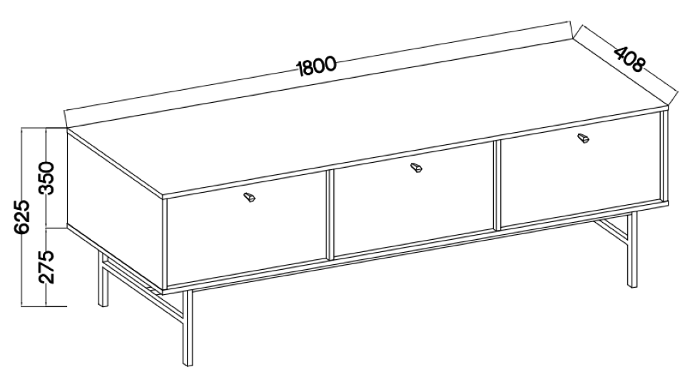 Produktové foto TV stolek STRAKOŠ 303 TOK 3 RTV 3K